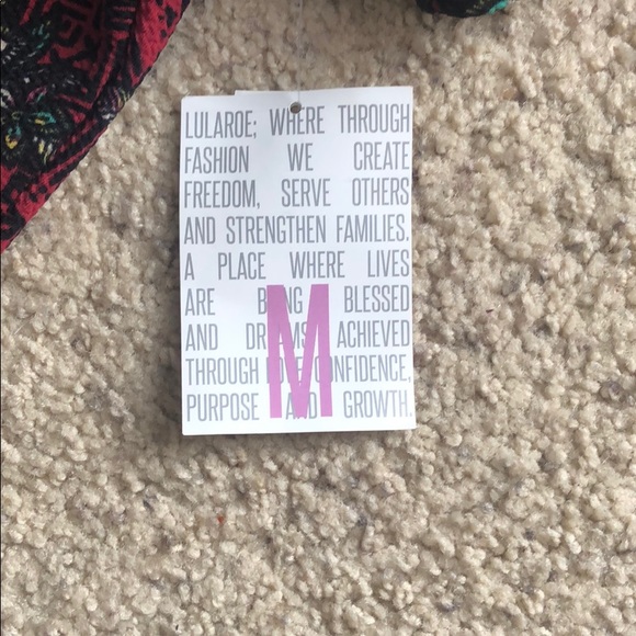 LulaRoe Amelia Dress Size Medium NWT Red/Floral - Picture 4 of 5